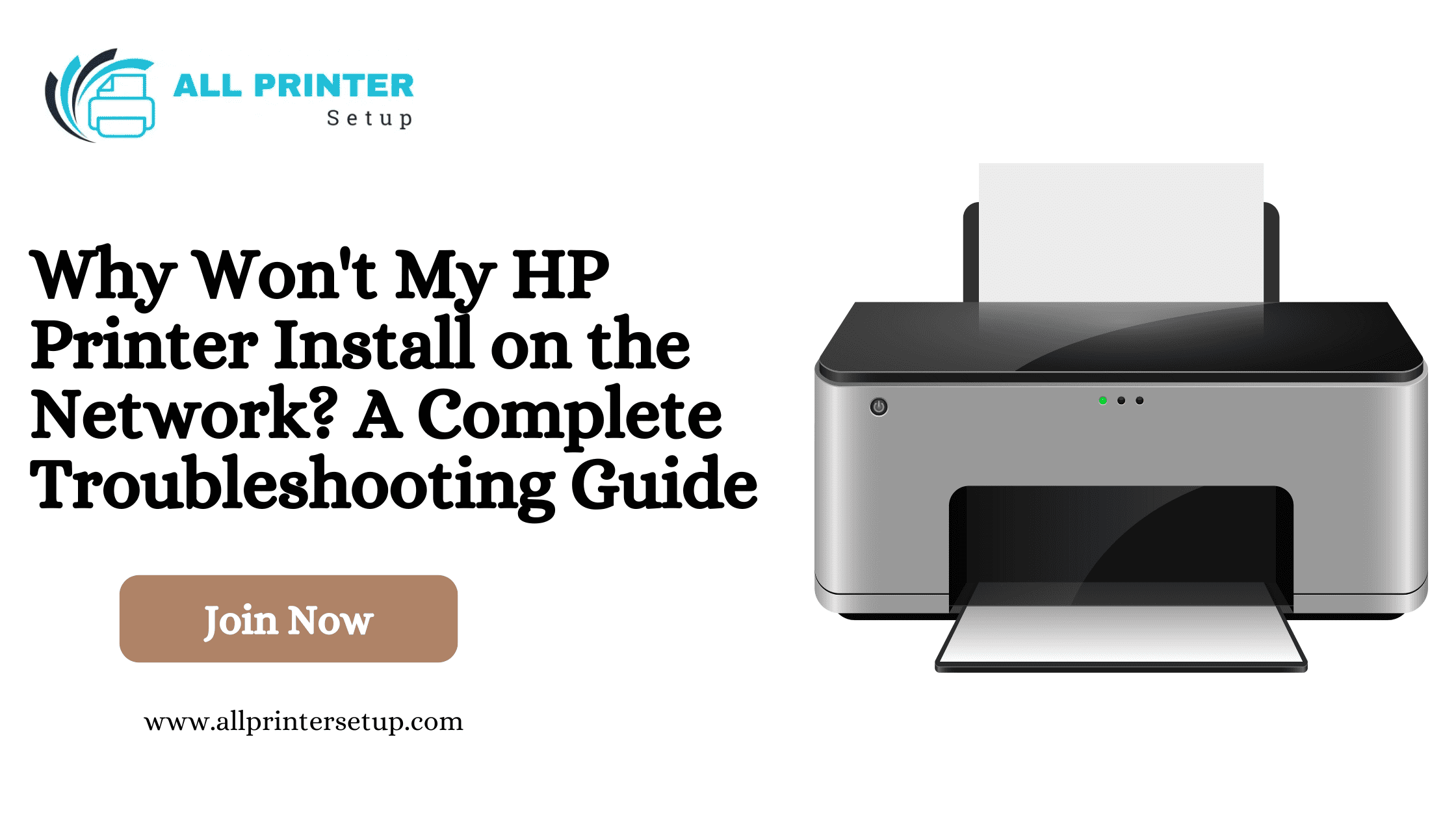 HP printer won’t install on network